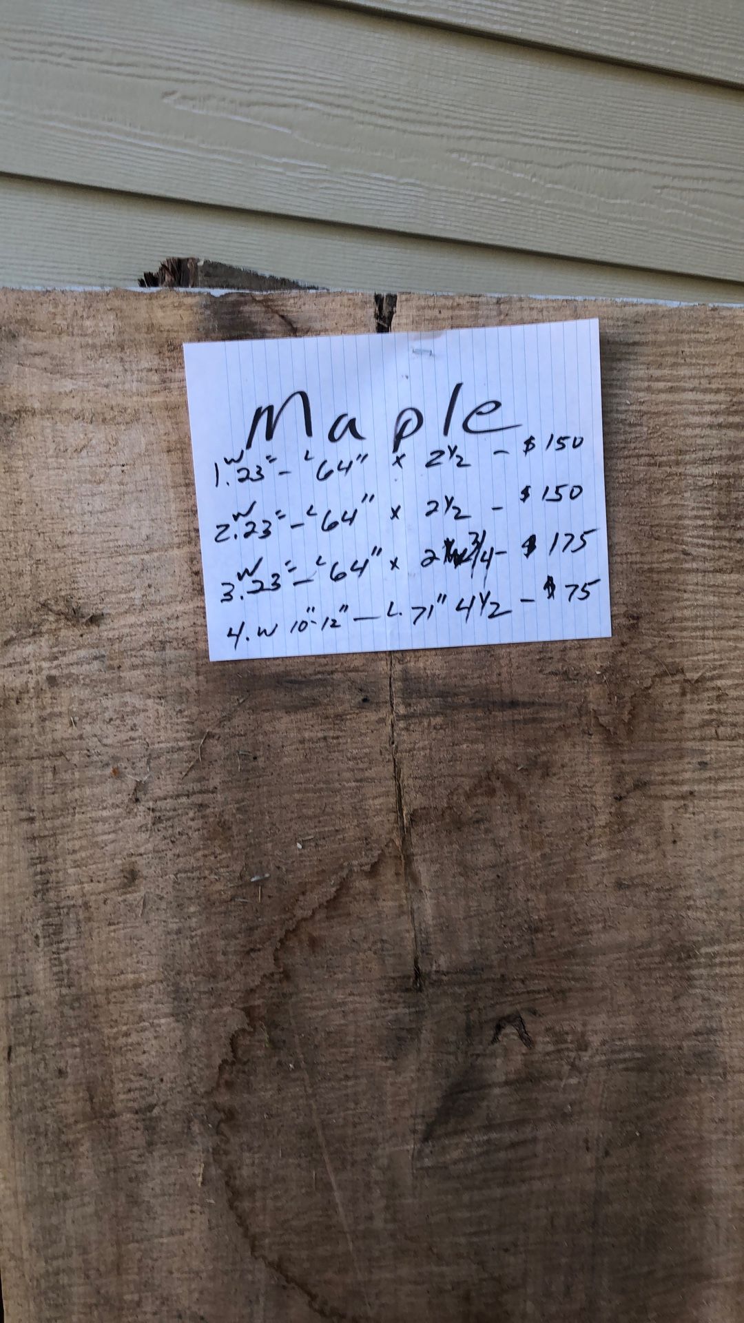 Maple Slabs