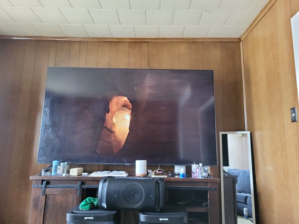 85 In Samsung Black Tv.