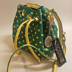 Small Bucket Purse – Green & Yellow – NEW
