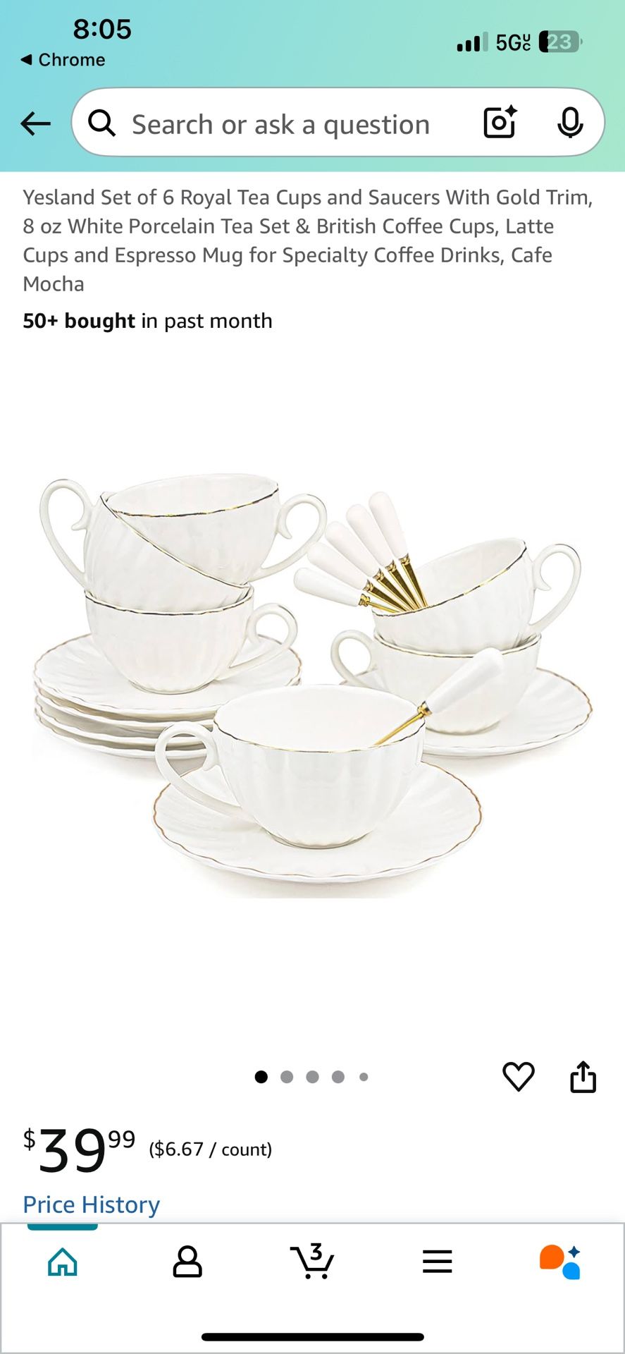 Yesland Royal Tea cup set