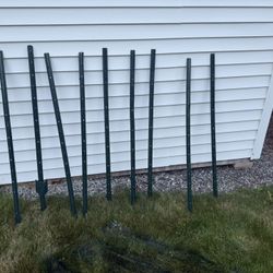 9 Metal Garden Posts