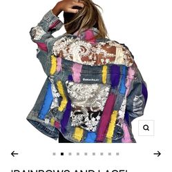 Unique Wren and Glory Custom/Handpainted Jean Jacket