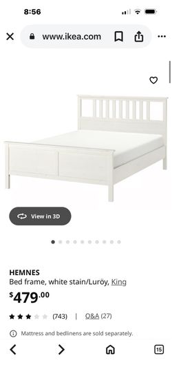 Ikea Hemnes King Size Bed Frame.