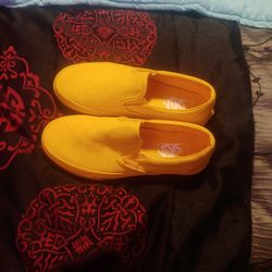 Unique Yellow Checkered Vans 