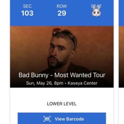 Bad Bunny Concert Tickets Miami (Sunday)