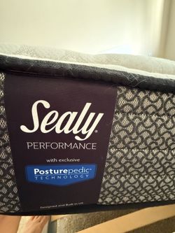 Queen ikea bed frame and sealy posturpedic queen bed in excellent condition