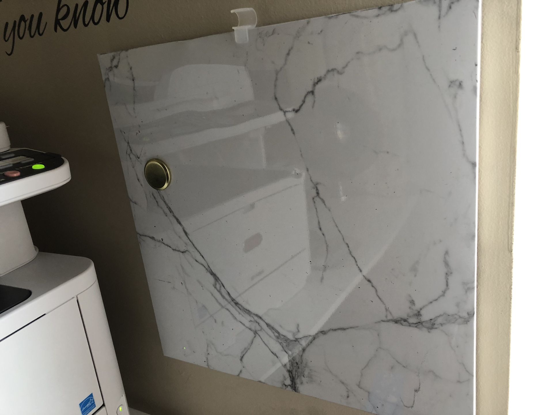 Marble magnetic dry erase board