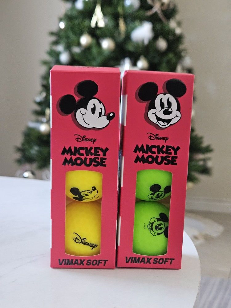 Volvik Mickey Mouse Golf Ball Set - Hi-Vis Neon