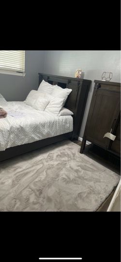 Queen Bookcase Storage Bed and Gentleman’s Chest