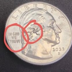 2023 D Quarter Error Coin Mint “in Cod We Trust” 2023 Us Currency