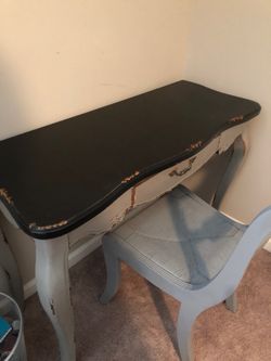 Antique desk with chair