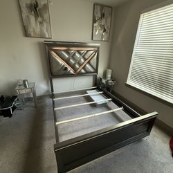 Light Up Bed Frame W/dresses