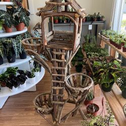 Hand Made Woden Plant Holder 