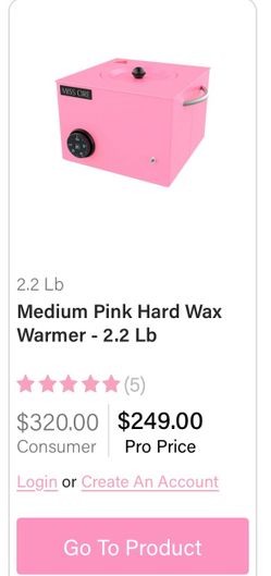 Miss Cire Medium Pink Hard Wax Warmer 2.2 Lb