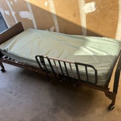 Drive Full-Electric Hospital Bed w/ Mattress & Side Rails