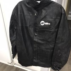 Miller Welding Grain, Leather Jacket, Size Xl