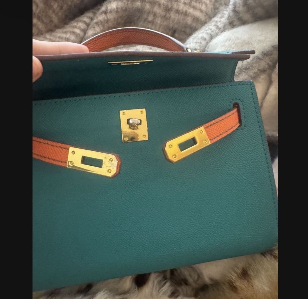 Bag Blue Hermes Style