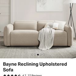 NEWWW All Modern Bayne Electric Reclining Sofa Midcentury MCM