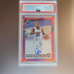 2020 Desmond Bane OPTIC Rookie Autograph 22/25