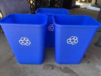 Recycling Wastebasket, Blue