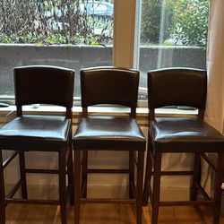 Leather barstools