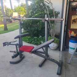 Weight Bench And Accessories 