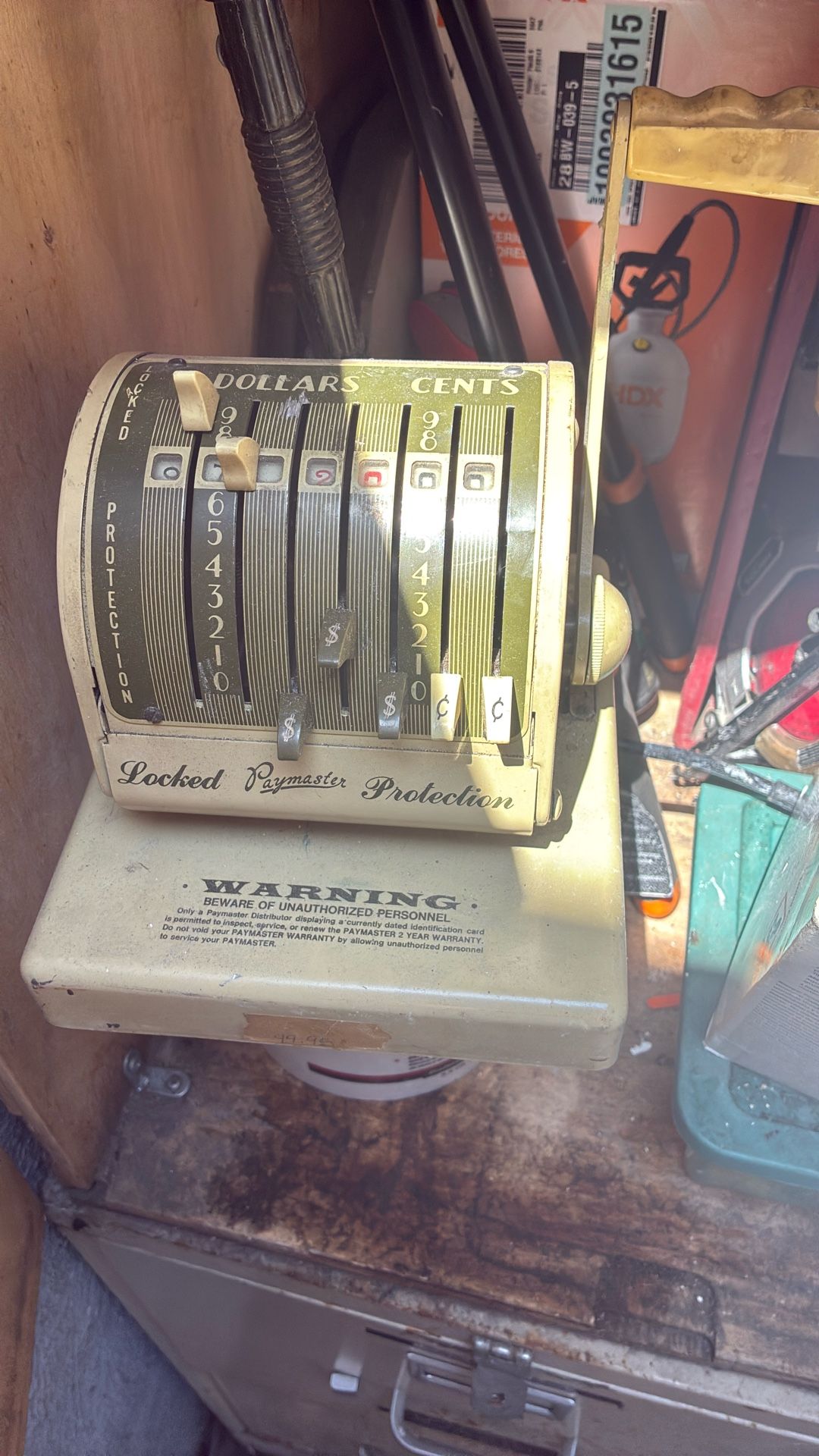 Paymaster machine