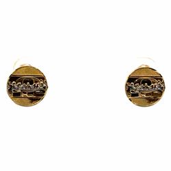 Men’s or Women’s 10k Two Toned White Yellow Gold Round Last Supper Stud Earrings GP3130968