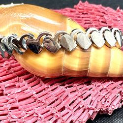 Mexican Sterling Heart Bracelet 