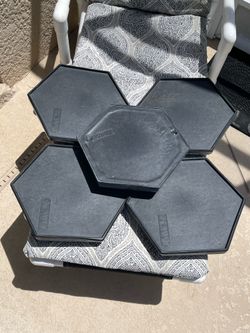 4 Simmons Vintage SDS - 1 Simmons SDS9 Hex Elec.  Drum Pad 1980s  Working Black