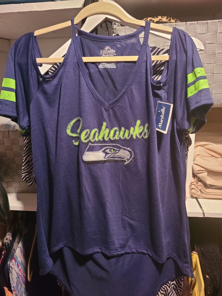 SEAHAWK JERSEY/ COLD SHOULDER/ XXL
