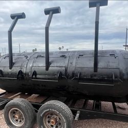 Heavy-duty BBQ smoker trailer for serious pitmasters.