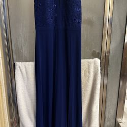 Nightway Royal Blue Lace Dress Size 14