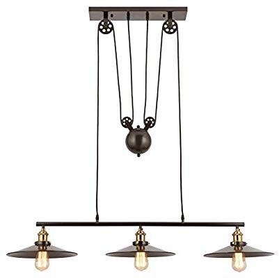 Z Oil Rubbed Bronze 3 Light Linear Chandelier Vintage Ceiling