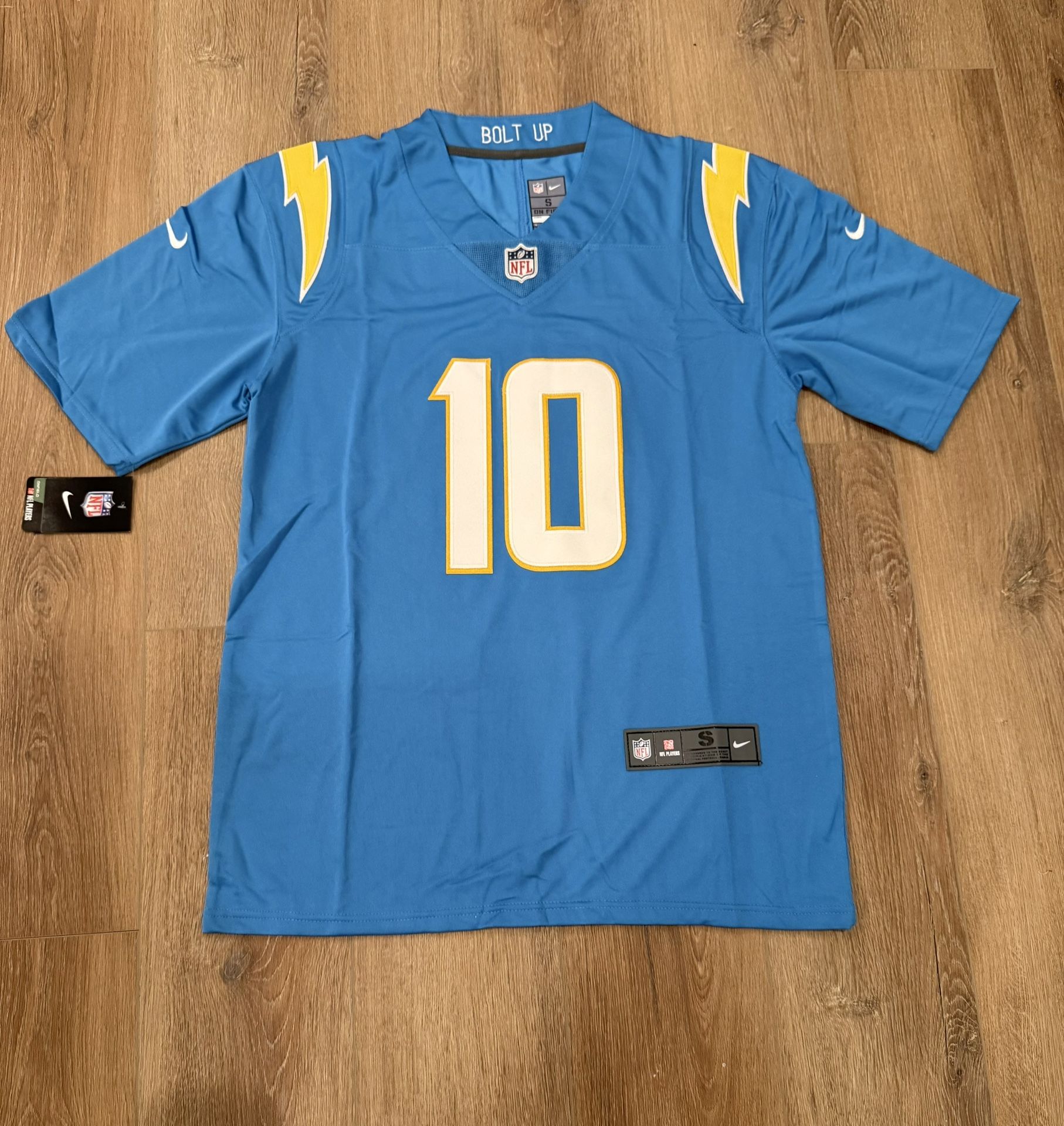 Chargers Justin Herbert 10 Jersey Men’s Size Large Blue New with Tags Stitched