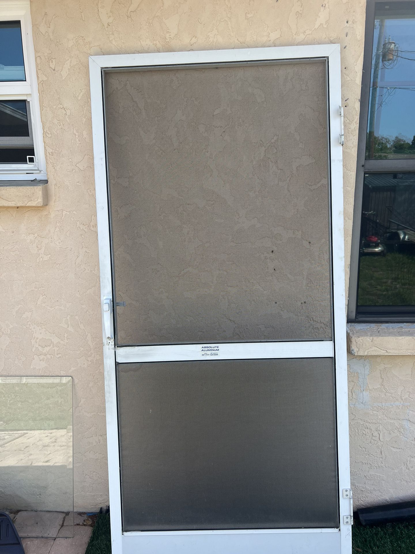 Aluminium screen patio door 36x80