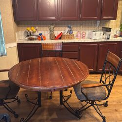 Round Breakfast Nook Table (And Chairs Optional)