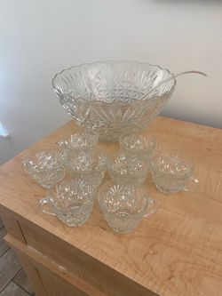 1950’s Vintage Anchor Hocking Punch Bowl Set