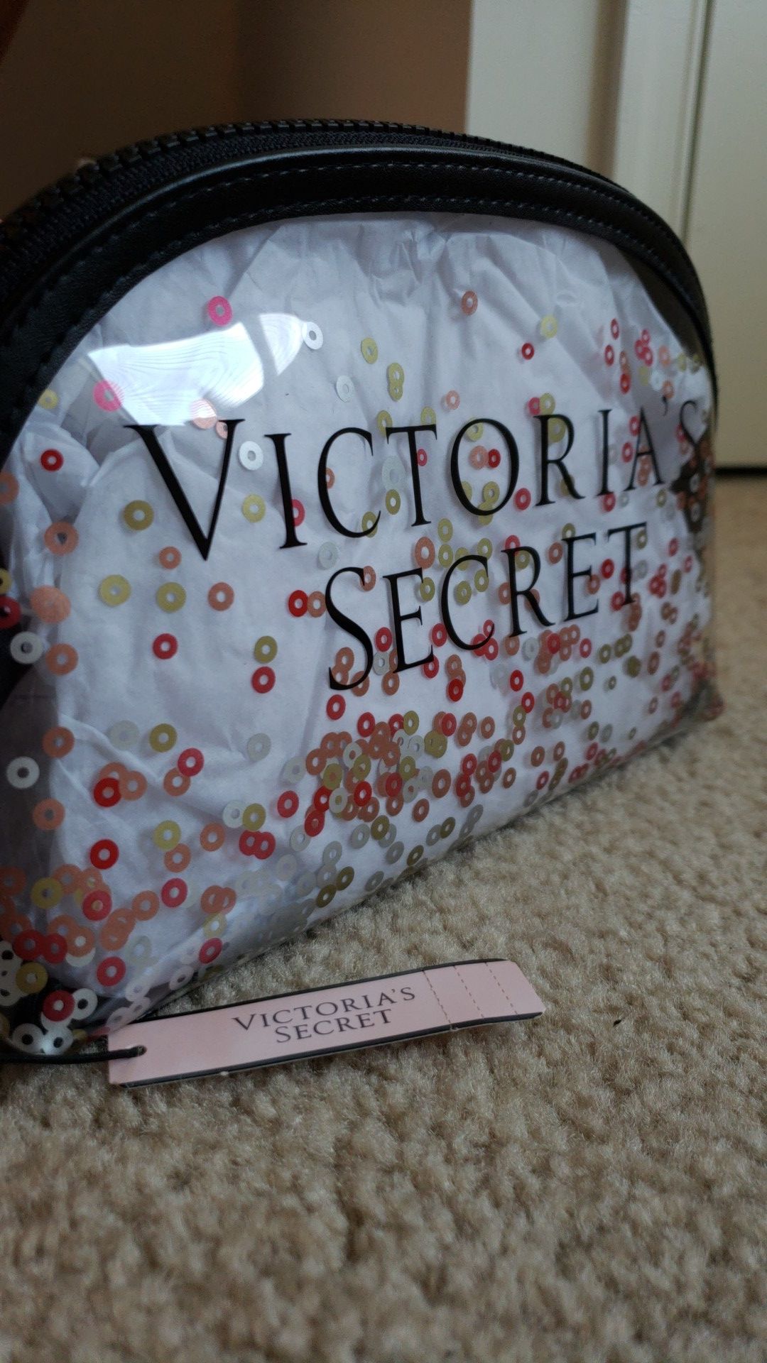 Victoria's Secrets Vinyl Zippered Bag