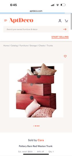 Pottery Barn Red Trunk