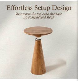 Small Pedestal End Table Round