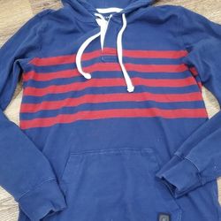 American Eagle hoodie red/blue men sz xs