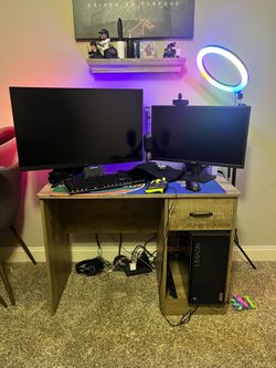 Desk w/ matching shelf