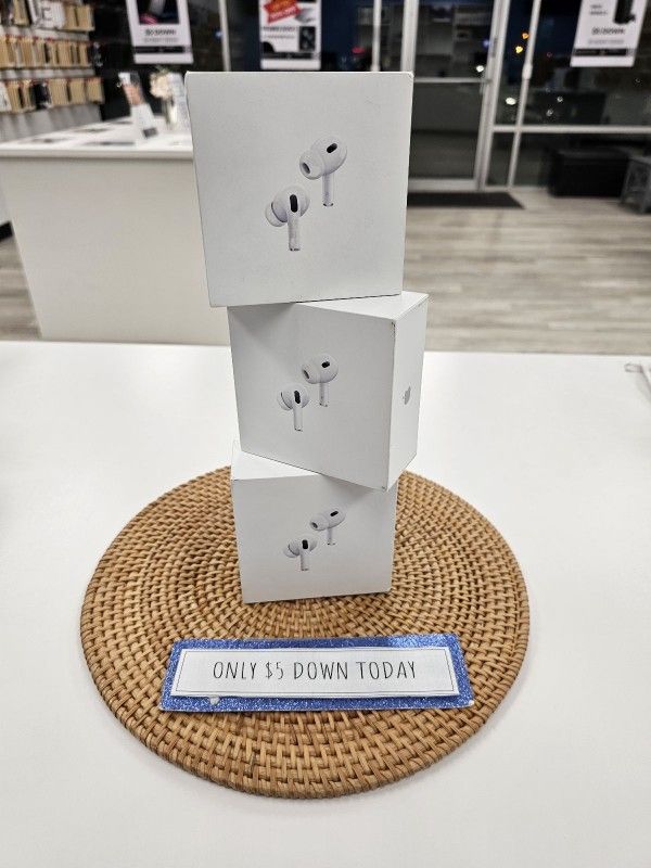 Apple Airpods Pro 2nd Gen Bluetooth Headphones / Earbuds NEW - Pay $1 DOWN AVAILABLE - NO CREDIT NEEDED