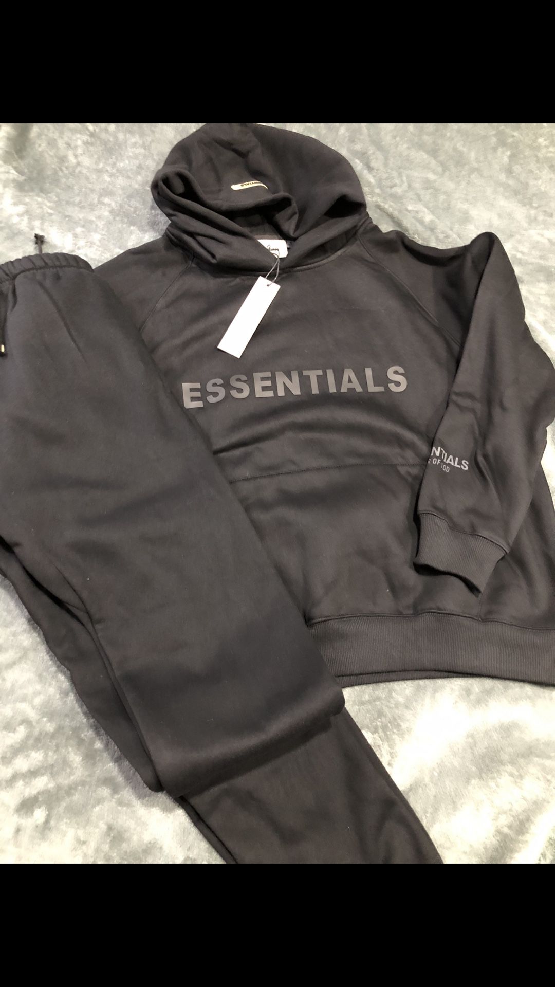 Black Essentials Sweatsuit.  S,m,l,xl