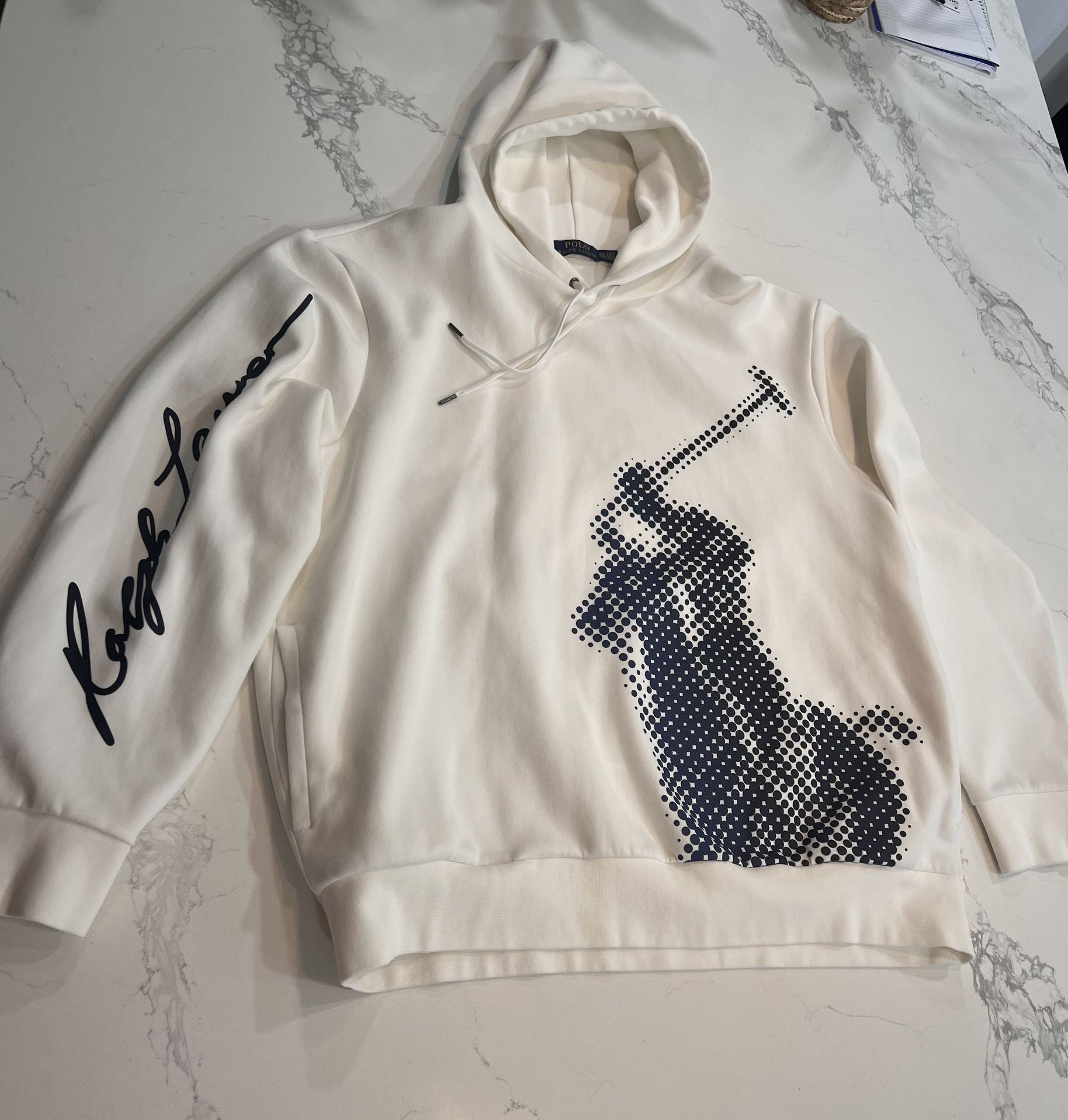 Ralph Lauren Polo Hoodie XXL New Never Worn White With Pony Logo