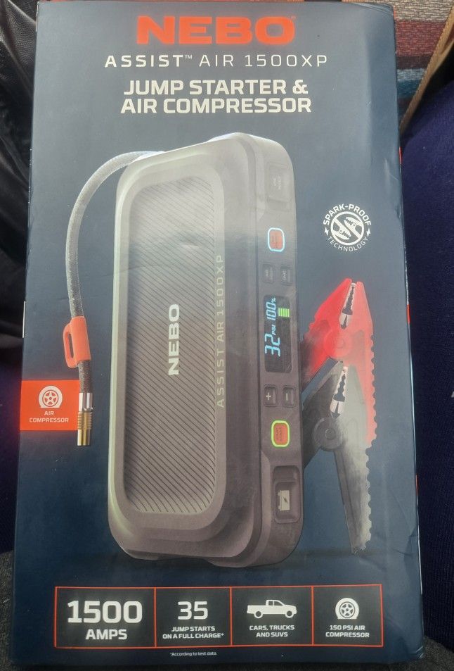 New NEBO 1500XP Jump Starter & Air Compressor