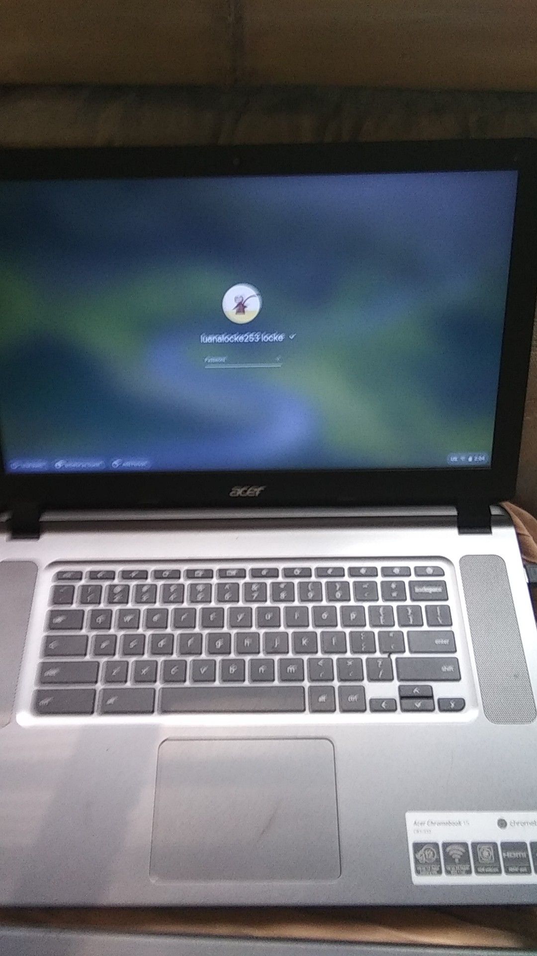 Acer Chromebook 15.6 screen .model # 532 N15Q9