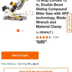 DeWalt Miter Saw New In Box Sealed In Wrapper!