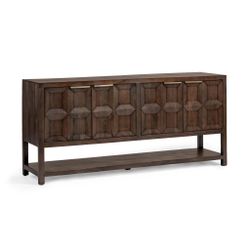 Costa Tundra Brown 4-Door Cabinet